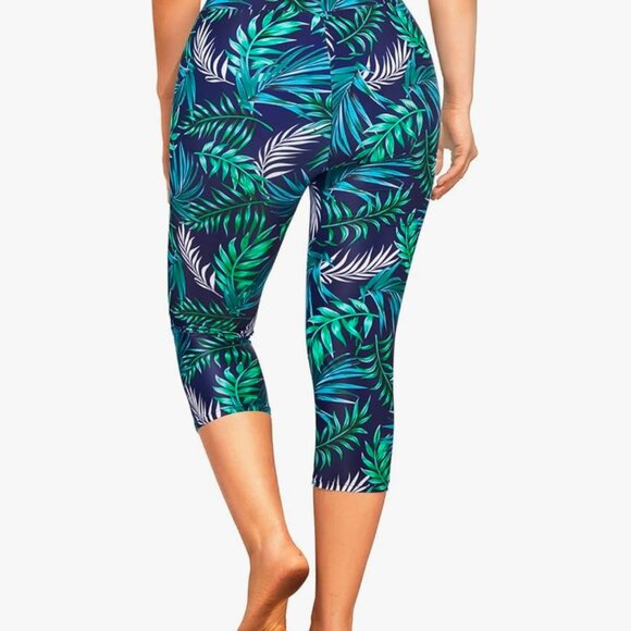 Floral workout leggings with built-in panties / or as a swimsuit PLUS SIZE 2025 - Picture 9 of 12